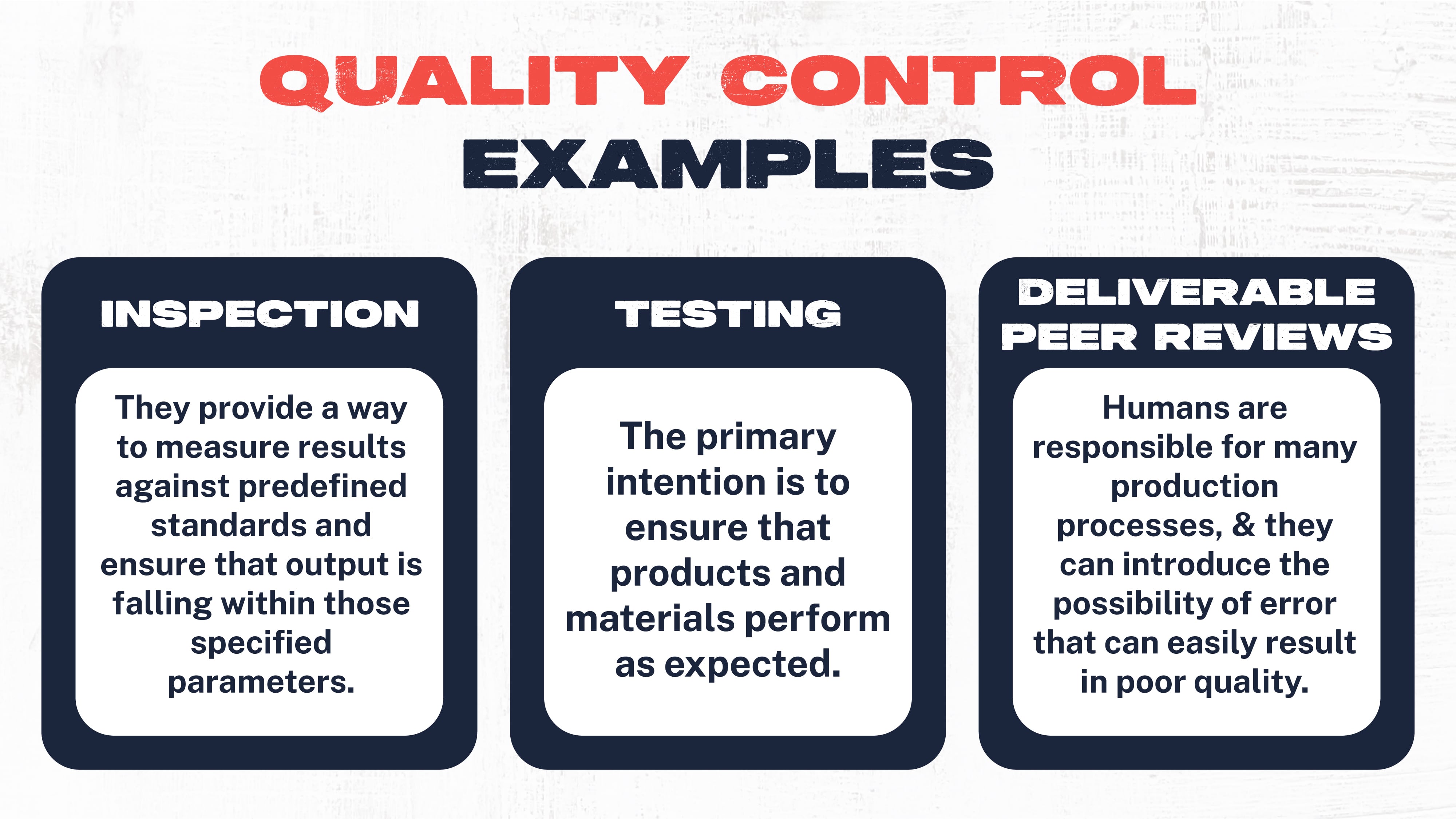 quality control case study examples